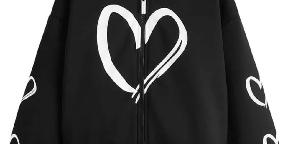 Y2K Heart Shape Zipper Hoodie